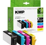 KMP schwarz, cyan, magenta, gelb Druckerpatronen kompatibel zu HP 364XL (N9J74AE), 4er-Set