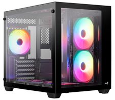 AeroCool PC Gehäuse Dryft Mini-BK-v1 Mini-Tower Schwarz
