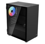 AeroCool PC Gehäuse CS-111-G-BK-v1 Mini-Tower Schwarz