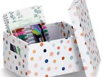 Zeller Dots Aufbewahrungsbox weiß
