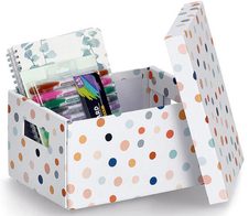 Zeller Dots Aufbewahrungsbox weiß