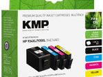 KMP schwarz, cyan, magenta, gelb Druckerpatronen kompatibel zu HP 934XL/935XL (X4E14AE), 4er-Set