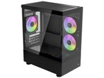 AeroCool PC Gehäuse Viewport Mini V2 ARGB Mini-Tower Schwarz