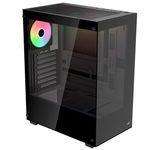 AeroCool PC Gehäuse Pivot-G-BK-v3 Mid-Tower Schwarz