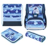 herlitz Schulranzen-Set Loop Plus Cosmic Explorer grün 17,0 l
