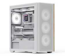 AeroCool PC Gehäuse D501A-G-WT-v2 Mid-Tower Weiß