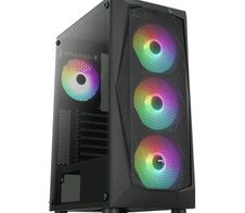 AeroCool PC Gehäuse Falcon A-BK-v2 Mid-Tower Schwarz