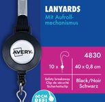 AVERY Zweckform Lanyards schwarz