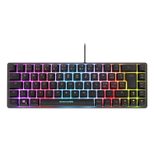 DELTACO DK240 Gaming Mini-Tastatur - QWERTZ Deutsch - Schwarz/Halbtransparent
