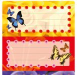 HERMA Schuletiketten Schmetterlinge