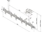 Neomounts Pro NMPRO-CMB3 Menuboard dreifach Deckenhalterung