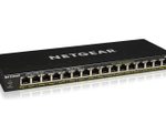 Netgear GS316P-100EUS Nicht verwalteter PoE+ Essentials-Switch mit 16 Anschlüssen (115 W)