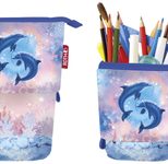 ROTH Schlampermäppchen Delfine blau/rosa