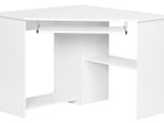 WOHNLING Eckschreibtisch WL1.154 ROM Weiß mit Tastaturauszug