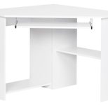 WOHNLING Eckschreibtisch WL1.154 ROM Weiß mit Tastaturauszug
