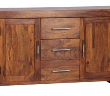WOHNLING Sideboard Massivholz Sheesham 118 cm