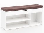 WOHNLING Schuhbank WL5.345 mit Sitzfläche Holz 104x51x32 cm Weiß