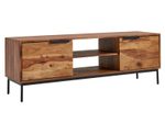 WOHNLING Lowboard Sheesham Massivholz 147x51x38 cm