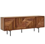 WOHNLING Lowboard Sheesham Massivholz 140x54x33 cm