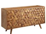 WOHNLING Sideboard 138x76x45 cm Sheesham Massivholz Anrichte