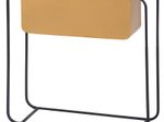 WOHNLING Pflanzgefäß Metall 60x60x24 cm Gold / Schwarz mit Gestell