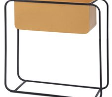 WOHNLING Pflanzgefäß Metall 60x60x24 cm Gold / Schwarz mit Gestell