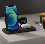 Zens 4-in-1-Ständer + kabelloses Uhrenladegerät aus Aluminium