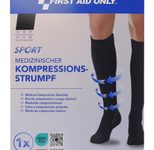 FIRST AID ONLY® Kompressionsstrümpfe, geschlossene Spitze SPORT schwarz Größe XL 1 St.