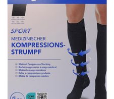FIRST AID ONLY® Kompressionsstrümpfe, geschlossene Spitze SPORT schwarz Größe XXL 1 St.