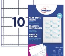 AVERY Zweckform Namensetiketten weiß 90 mm x 54 mm