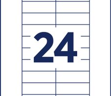 AVERY Zweckform Namensetiketten weiß 64 mm x 22 mm