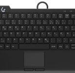 KeySonic KSK-5210ELU kabelgebundene Mini Tastatur mit Touchpad - QWERTZ DE - schwarz
