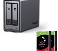 Ugreen NASync DXP2800 NAS System 2-Bay + SEAGATE Festplatte 16 TB (2 x 8 TB)
