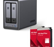Ugreen NASync DXP2800 NAS System 2-Bay + Western Digital Festplatte 8 TB (2 x 4 TB)