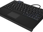 KeySonic KSK-3210ELU kabelgebundene Super-Mini Tastatur mit Touchpad - QWERTZ DE - schwarz