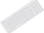 KeySonic KSK-6031INEL kabelgebundene Hygienetastatur - QWERTZ DE - weiß