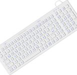 KeySonic KSK-6031INEL kabelgebundene Hygienetastatur - QWERTZ DE - weiß