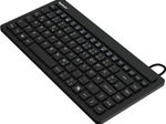 KeySonic KSK-3230IN kabelgebundene Mini Tastatur - QWERTY US - schwarz