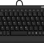 KeySonic ACK-595C+ kabelgebundene Mini Tastatur - QWERTY US - schwarz