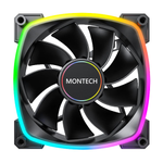 Montech Lüfter RX140 PWM, 140mm, Schwarz
