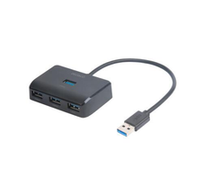 DELTACO - USB-Hub - 5 Gbps, USB-A - 4 Anschlüsse