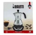 Bialetti Moka Timer - programmierbarer Espressokocher - schwarz - für 3 Tassen