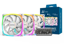 Montech Lüfter 3er Pack AX120 PWM, 120mm, Weiß