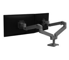 Ergotron LX Pro Monitor Tischhalterung - für 2 LCD-Displays - nebeneinander - Dunkelgrau