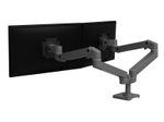 Ergotron LX Pro Monitor Tischhalterung - für 2 LCD-Displays - nebeneinander - Dunkelgrau