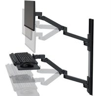 Ergotron LX Pro Wandhalterung - für LCD-Display / Tastatur / Maus - Schwarz