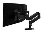 Ergotron LX Pro Monitor Tischhalterung - für 2 LCD-Displays - Schwarz