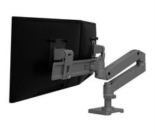 Ergotron LX Pro Monitor Tischhalterung - für 2 LCD-Displays - Dunkelgrau