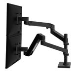 Ergotron LX Pro Monitor Tischhalterung - für 2 LCD-Displays - Schwarz