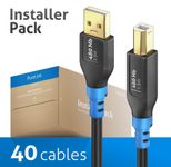 PureLink FlexInstall USB-A auf USB-B Kabel USB 2.0 480Mbps 1.50m - Installer Pack 40 Stk.